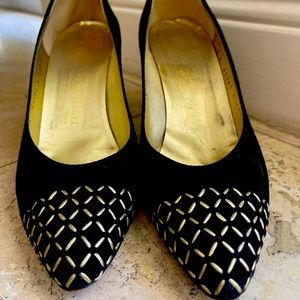 Bruno Magli 3 inch pumps. Suede and leather. Size 8.